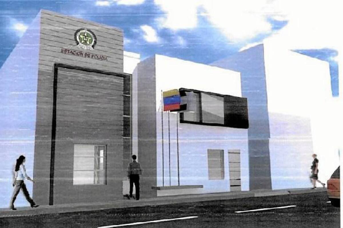 Esta es la maqueta de la Estación de Policía que se construirá en el municipio La Aguada. (Foto: Suministrada/VANGAURDIA LIBERAL)