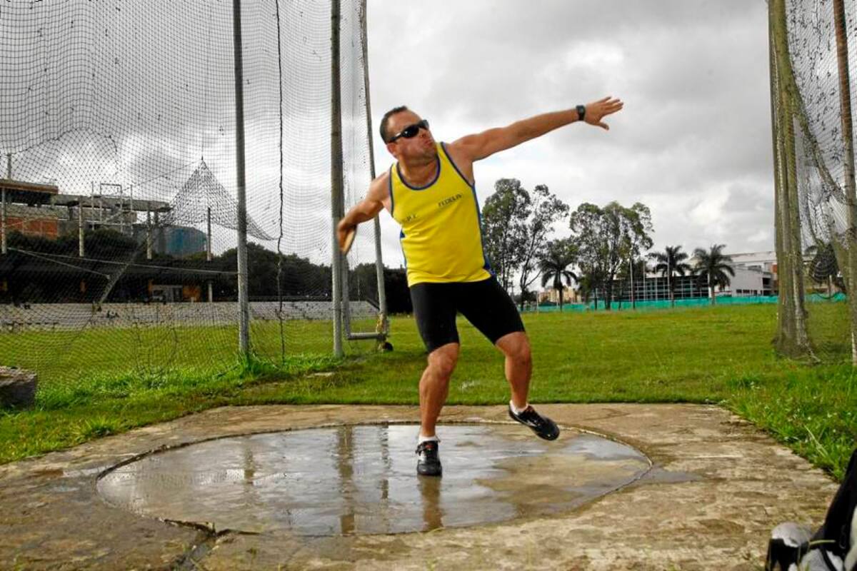 El atleta santandereano Edwin Rodríguez González obtuvo diploma olímpico en los Juegos Paralímpicos de Londres tras terminar quinto en la prueba de lanzamiento de disco. (Foto: Archivo / VANGUARDIA LIBERAL)