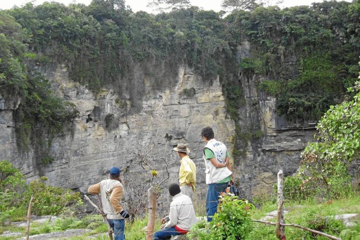 El hoyo del aire en el municipio de La Paz, se convierte e uno de los atractivos más importantes por sus condiciones que lo hacen único en Colombia, bajar a sus profundidades se convierte en toda una aventura. (Foto: Suministrada/VANGUARDIA LIBERAL)