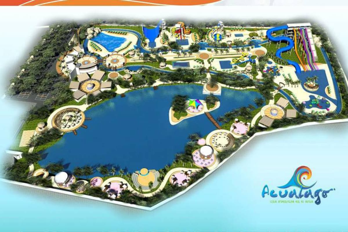 Acualago, construido sobre el antiguo Parque El Lago en Floridablanca, deberá estar listo en diciembre y según el proyecto contará con 13 atracciones mecánicas, un río artificial, un teatro abierto, y una zona pasiva de contemplación del lago y zonas verdes. (Foto: Archivo/VANGUARDIA LIBERAL )