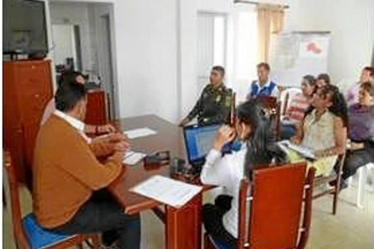 Aspectos de la reunión que se realizó en el municipio de Sucre con el fin de crear los subcomités de Justicia Transicional. (Foto: Suministrada/VANGUARDIA LIBERAL )
