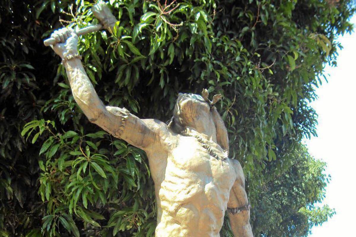 La escultura de ‘Chanchón’ continúa causando polémica (Foto: Brayner R. García Ardila/VANGUARDIA LIBERAL)