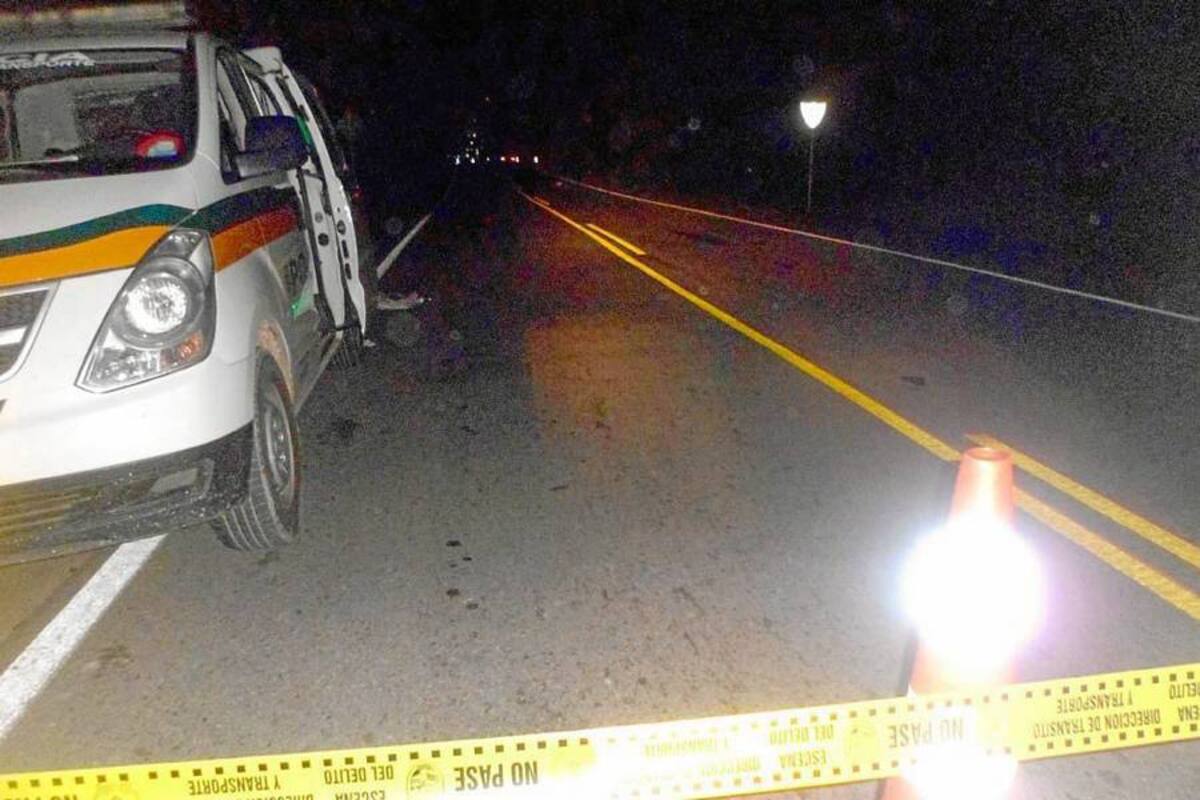 El accidente donde fallecieron Libardo Arciniegas y José Artemio Hurtado ocurrió en la madrugada del pasado domingo, en la vía La Lizama- Campo 23. (Foto: Suministrada/ VANGUARDIA LIBERAL)