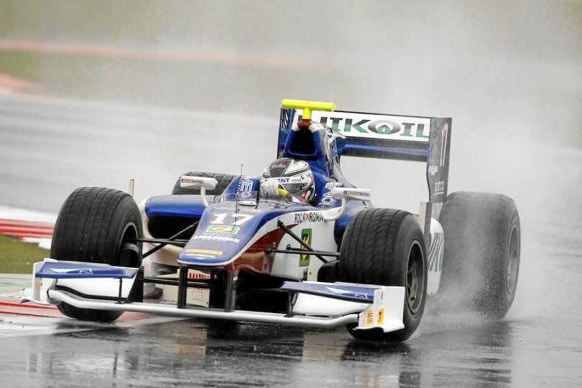 Al igual que en la Fórmula Uno, la GP2 Series estuvo pasada por agua durante el fin de semana con ocasión del Gran Premio de Gran Bretaña que se disputó en el circuito de Silverstone. (Foto: Tomada de www.gp2series.com / VANGUARDIA LIBERAL)