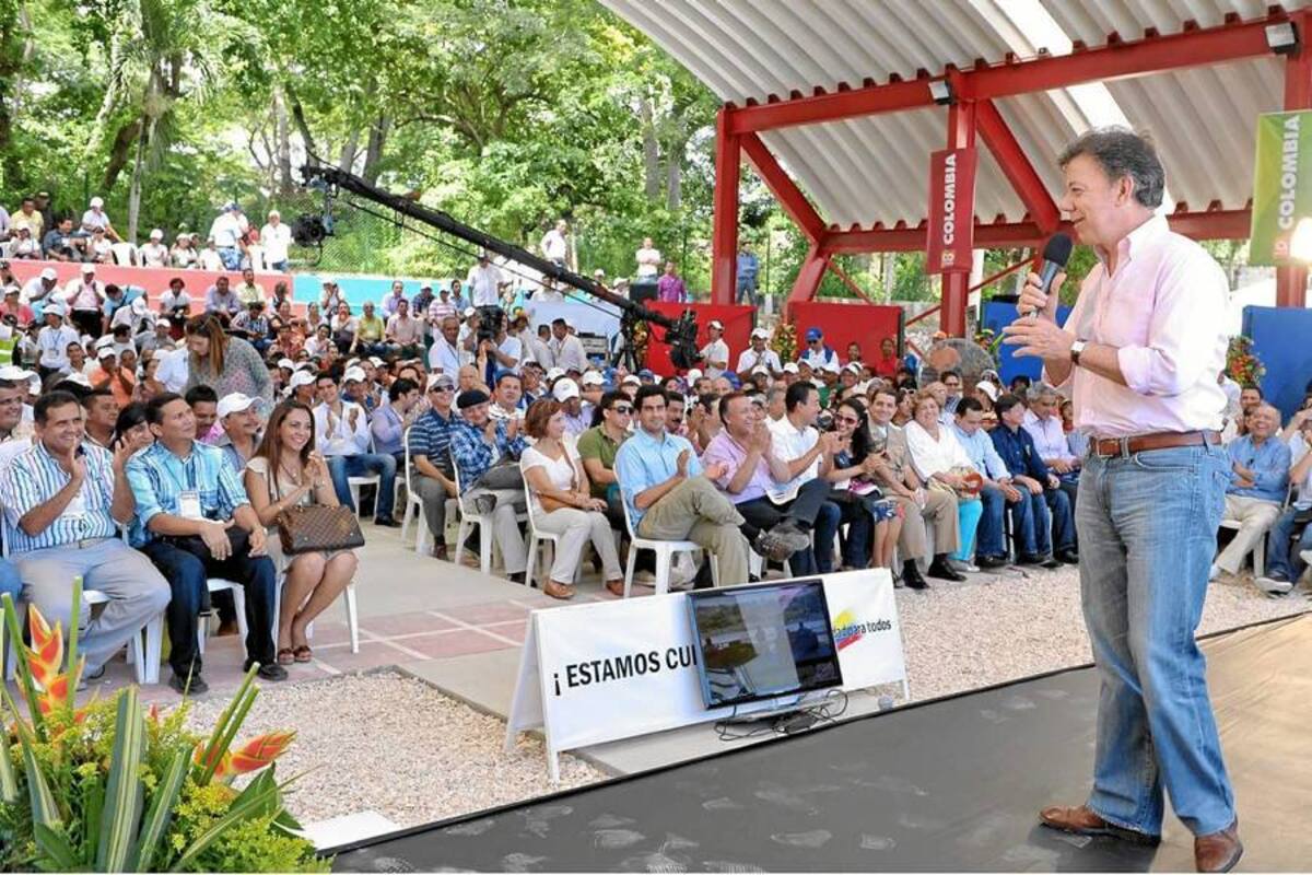 Durante el acuerdo para la prosperidad que se realizó en Sincelejo, el presidente de la República, Juan Manuel Santos, anunció que en caso de que el proceso de paz fracase el Gobierno podrá decir que no pasó nada. (Foto: Colprensa/VANGUARDIA LIBERAL)