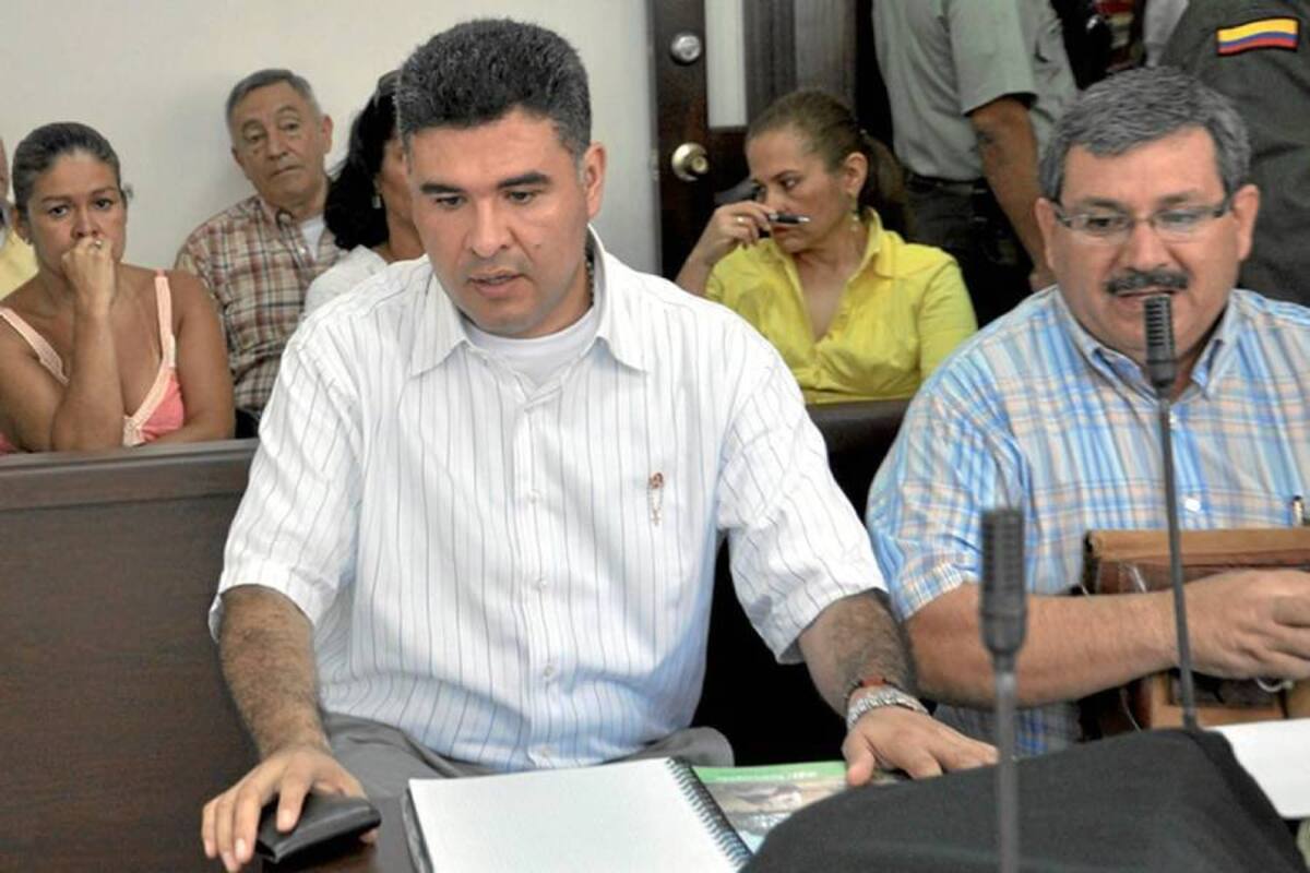 El excoronel de la Policía Joaquín Enrique Aldana, acusado de descuartizar a su esposa, durante su juicio. (Foto: Archivo/VANGUARDIA)