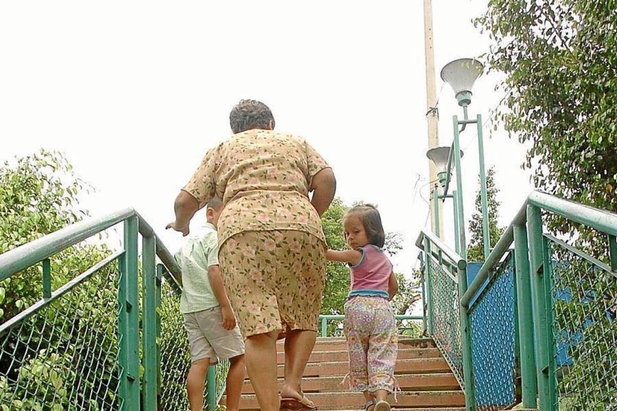 La comunidad del barrio San Luis y San Cristóbal, entre otros sectores, no están de acuerdo con que se derriben los puentes peatonales que existen sobre la autopista, ante el servicio que éstos han prestado por más de 30 años. (Foto: Archivo/VANGUARDIA LIBERAL)