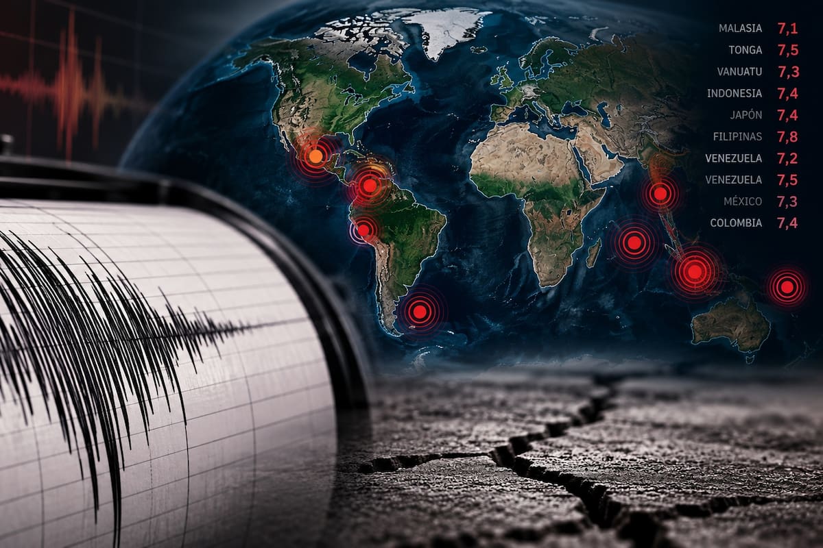 10 terremotos de magnitud 7 o más en 2026: ¿es normal que estén ocurriendo tantos?