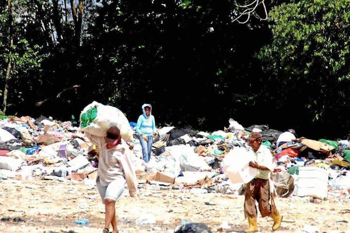 Este es el botadero a cielo abierto ubicado en el predio La Lucha, en Sabana de Torres. (Foto: Edgar Pernett/VANGUARDIA LIBERAL)