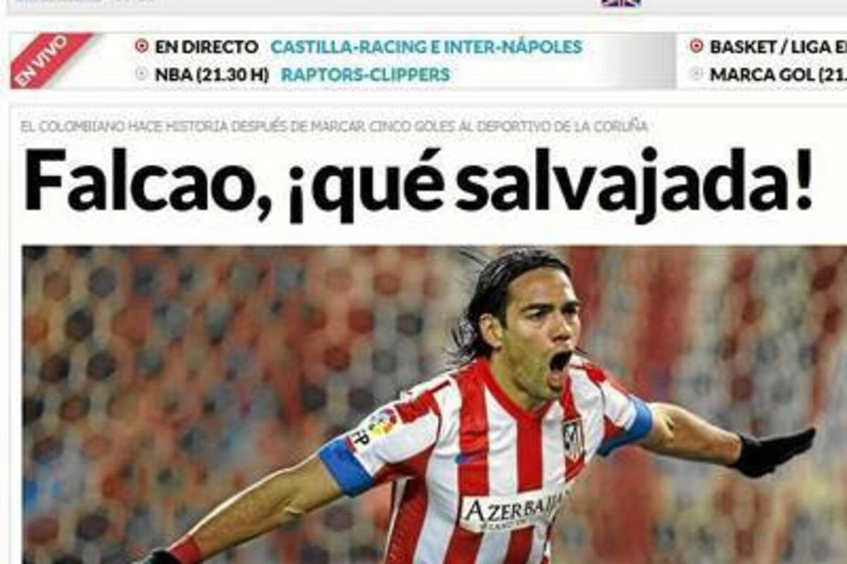 Radamel Falcao García, delantero del Atlético de Madrid.