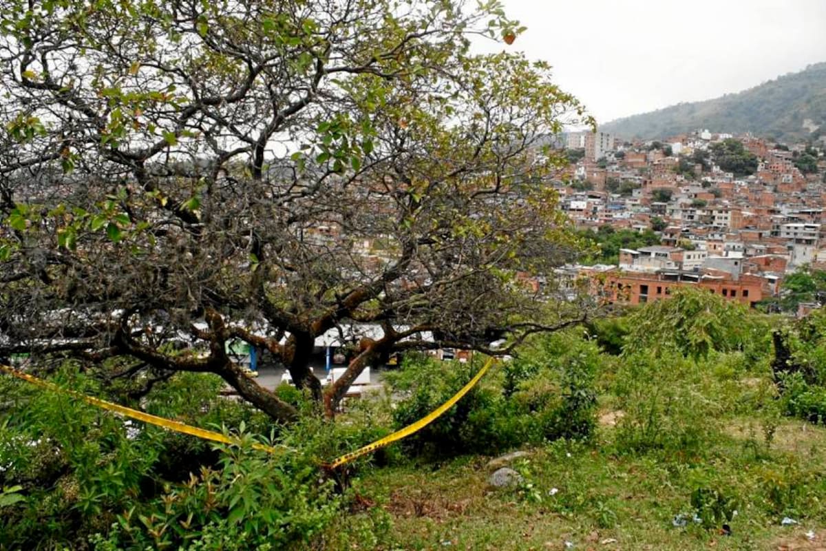 Los dos jóvenes fueron asesinados el sábado 28 de abril a las 7:30 de la noche en este paraje conocido como ‘El Mirador’, ubicado en zona boscosa de la Transversal Oriental, cerca del barrio El Carmen, en Floridablanca.