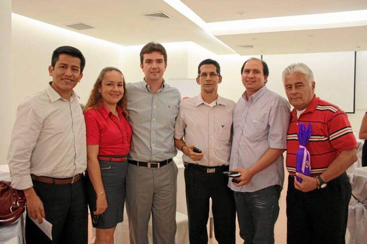 Gonzalo Santoyo, Olga Lucía Rincón, Juan Camilo Beltrán Domínguez, Wilson Meneses, Juvenal Bolívar y Pedro Ortiz. (Foto: Suministrada /VANGUARDIA LIBERAL)