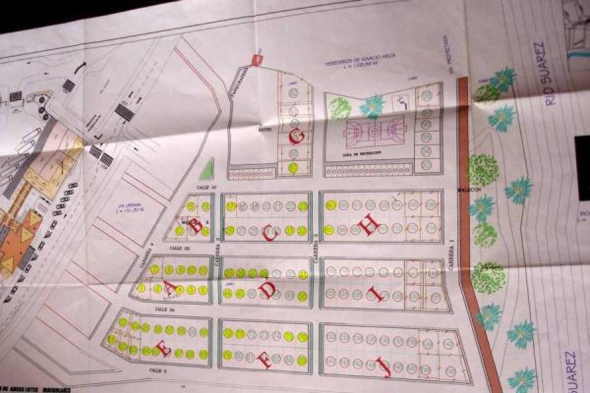 Aspectos de los planos en donde se levantará la urbanización Remansos del Río.(Foto: Suministrada /VANGUARDIA LIBERAL)