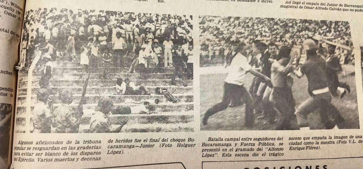 11 de octubre de 1981 en el estadio Alfonso López. Fotos: Archivo VANGUARDIA