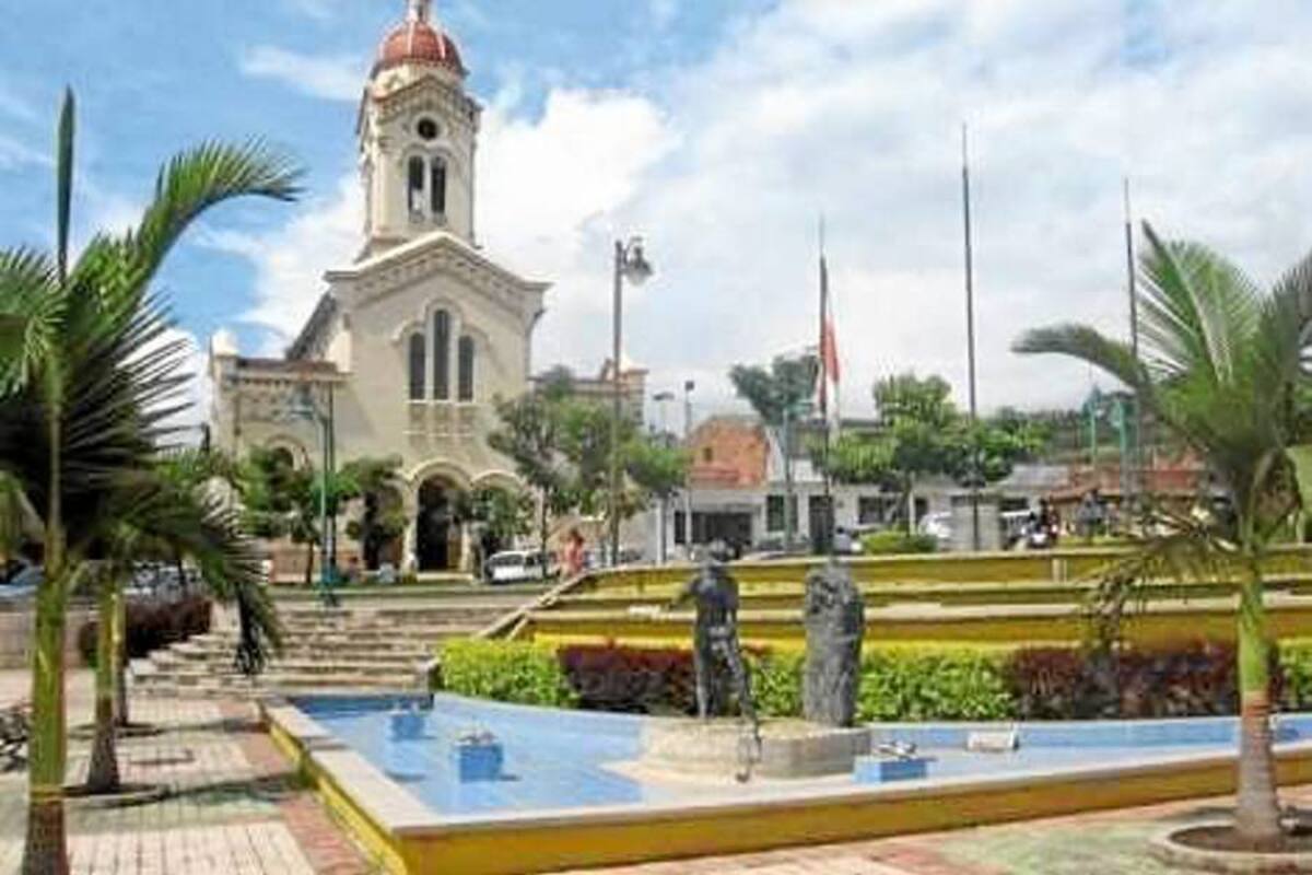 Aspecto del parque principal de Santana. (Foto: Luis Fernando Martínez Vargas/VANGUARDIA LIBERAL)