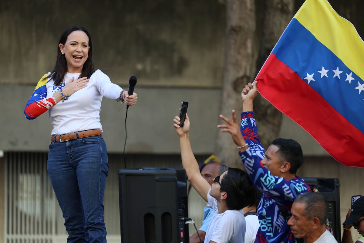 Fotografía tomada el 09/01/2025, de la líder opositora venezolana Corina Machado. Perseguida en Venezuela por su oposición al régimen de Nicolás Maduro, María Corina Machado es la imagen de la resistencia política en el país caribeño y ha copado especialmente la atención internacional tras ser galardonada con el Premio Nobel de la Paz este año y protagonizar un rocambolesco viaje, desde la clandestinidad en la que vive en Venezuela para no ser detenida, hasta Oslo EFE/ Miguel Gutiérrez