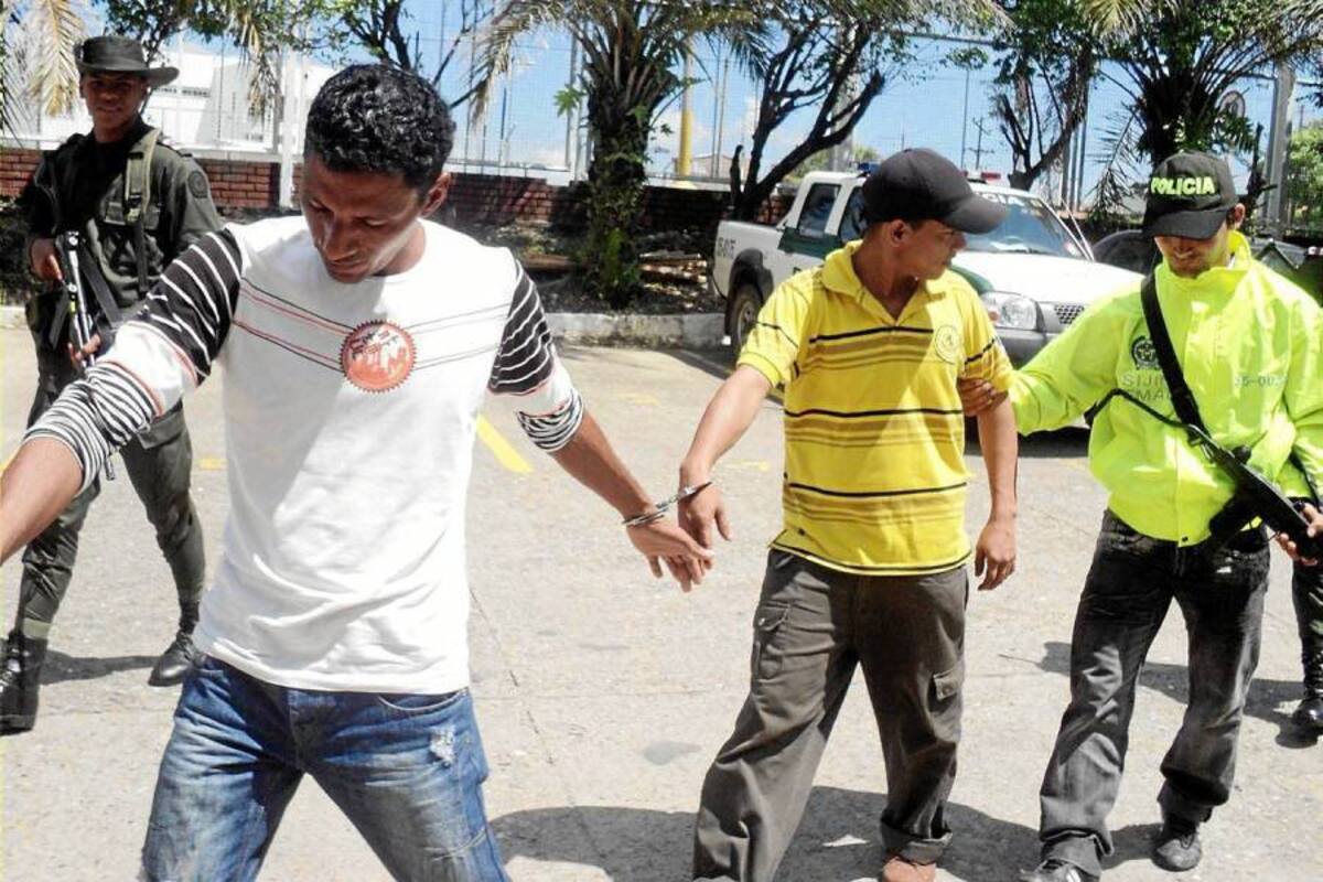 Detenidos integrantes de la banda criminal “Los Rastrojos” que operaban en el Bajo Cauca. (Foto: Archivo/VANGUARDIA LIBERAL)