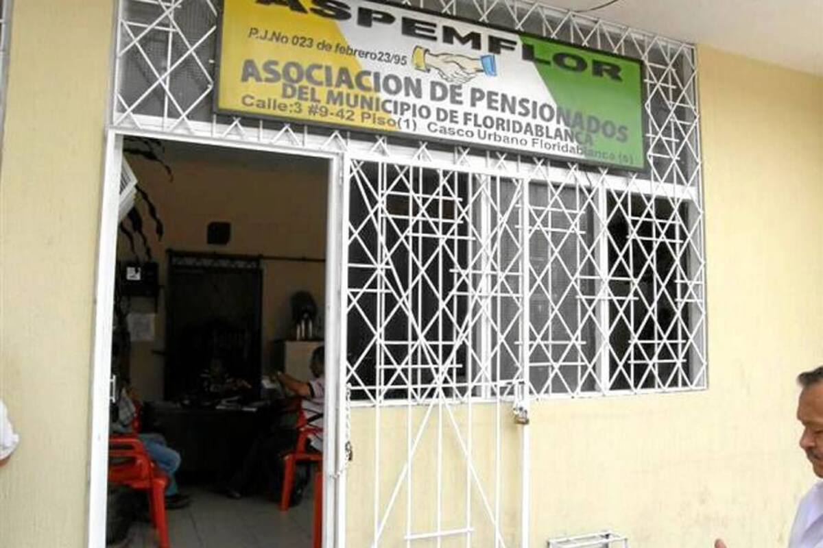La Asociación de Pensionados de Floridablanca, Aspemflor, realizará una asamblea general entre hoy y mañana en sus instalaciones. (Foto: Cortesía/VANGUARDIA LIBERAL)