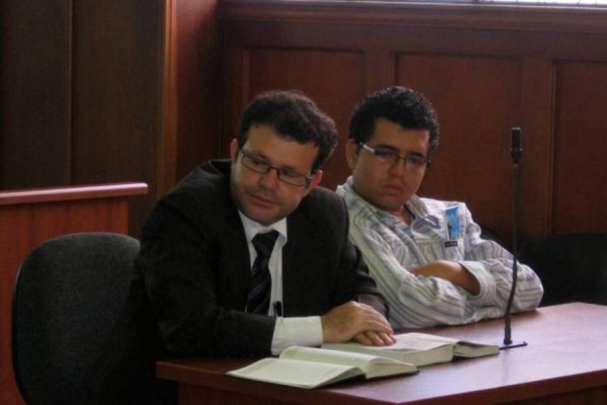 Durante la audiencia Gustavo Antonio Rangel Díaz, autor del asesinato de los hermanos María Claudia y Juan Manuel Quintero Venegas, aceptó los cargos. (Foto: Nancy Gómez/VANGUARDIA LIBERAL)