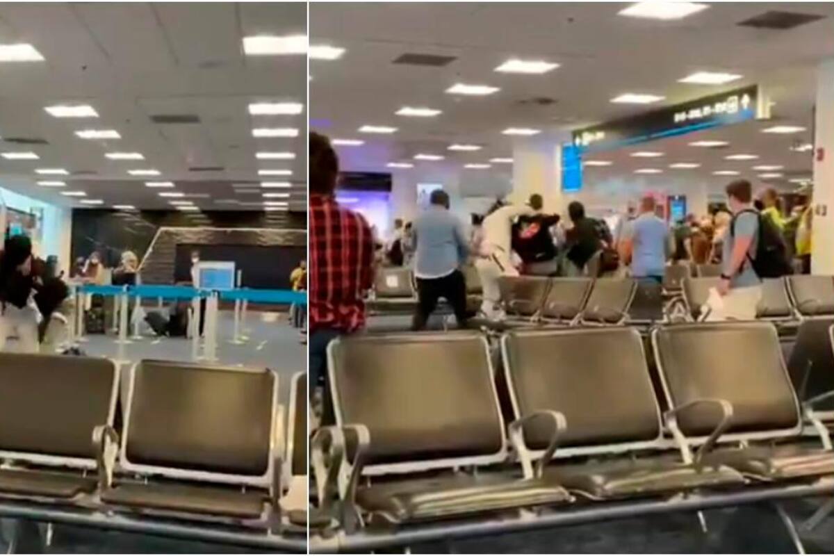 La riña causó el caos en la importante terminal aérea del aeropuerto de Miami, ciudad del estado de la Florida. (Foto: Twitter / VANGUARDIA)
