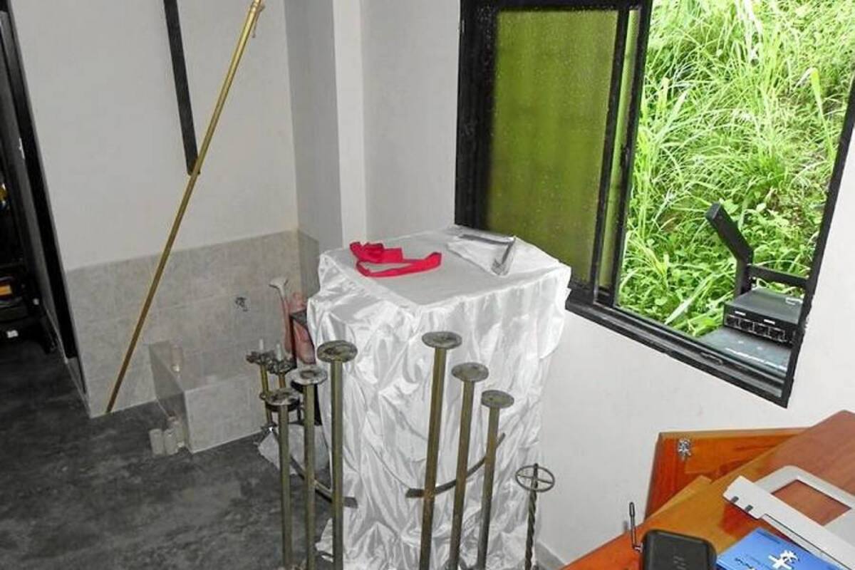Hurtaron la capilla del Señor de los Milagros en San Vicente de Chucurí (Foto: Suministrada /VANGUARDIA LIBERAL)