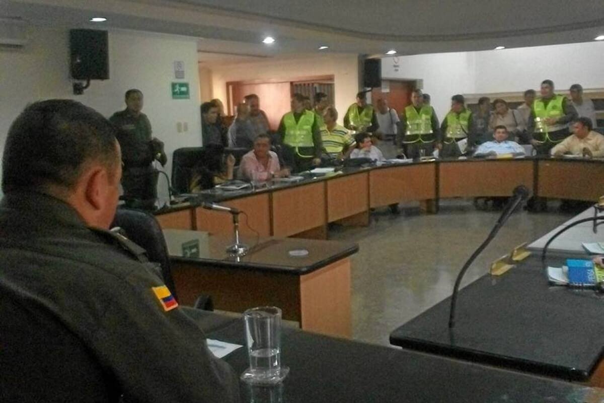 La Policía presentó el “Plan Padrino” a los concejales de Floridablanca con el fin de ejercer acciones en pro de la seguridad. (Foto: Suministrada/VANGUARDIA LIBERAL )