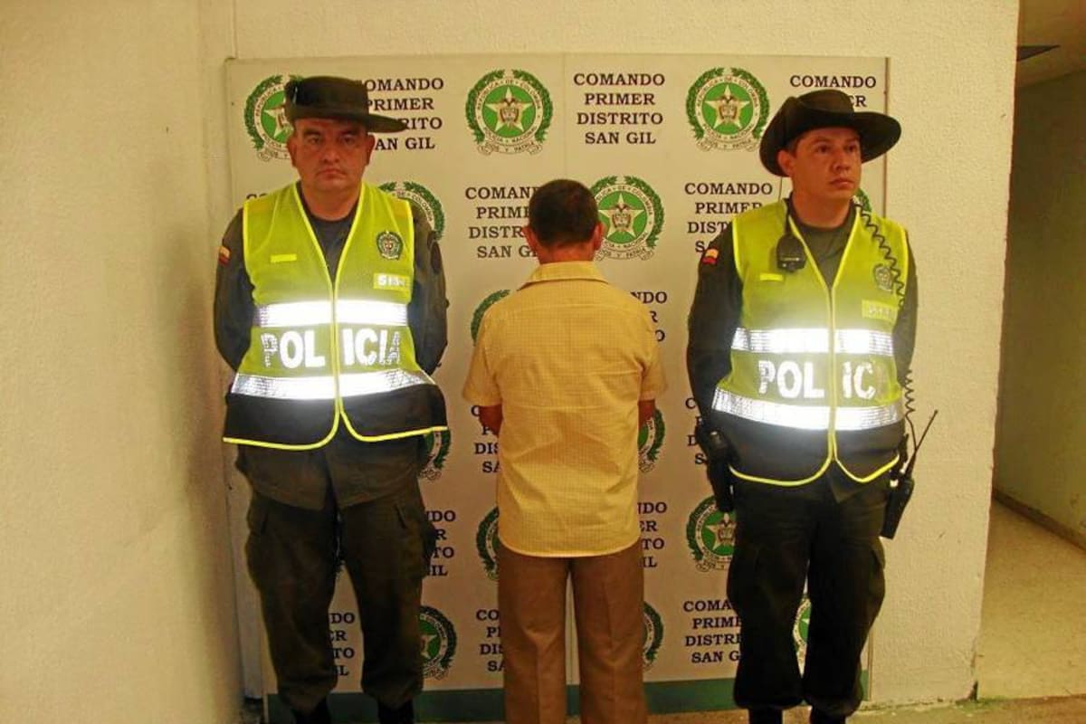 La Policía capturó a Jacinto García Manrique quien al parecer es investigado por la muerte de Mario López Nova, ocurrida en abril de 2012 en Mogotes. (Foto: Suministrada/VANGUARDIA LIBERAL)