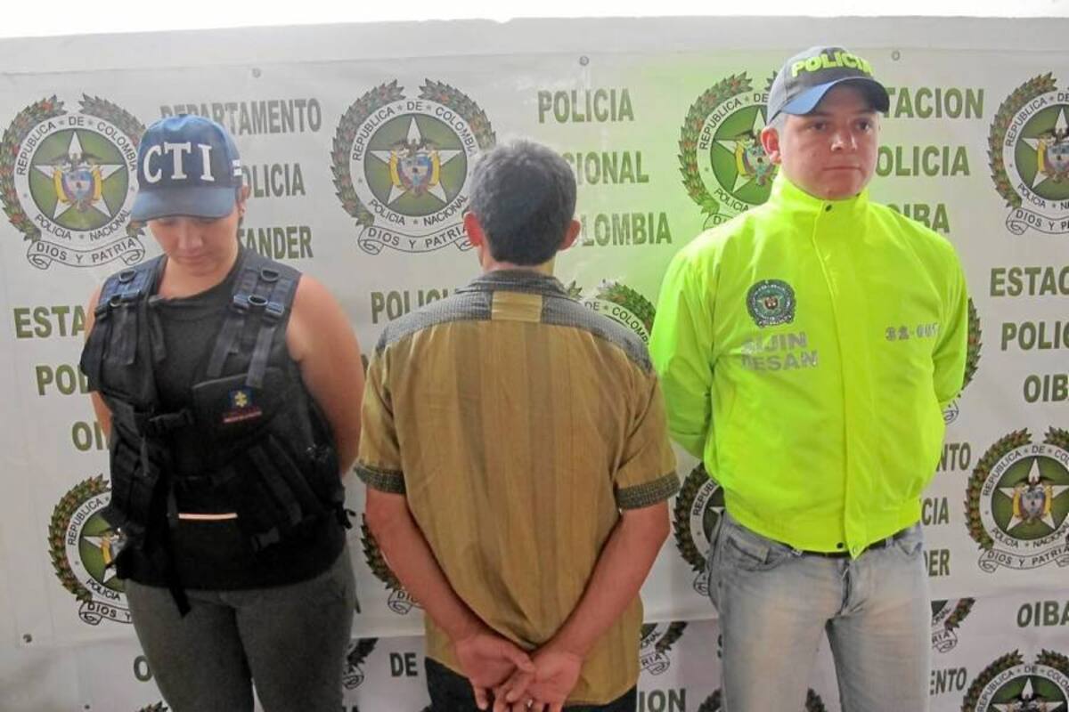 Capturado por presunto acceso carnal violento a otro hombre en Oiba (Foto: Suministrada /VANGUARDIA LIBERAL)