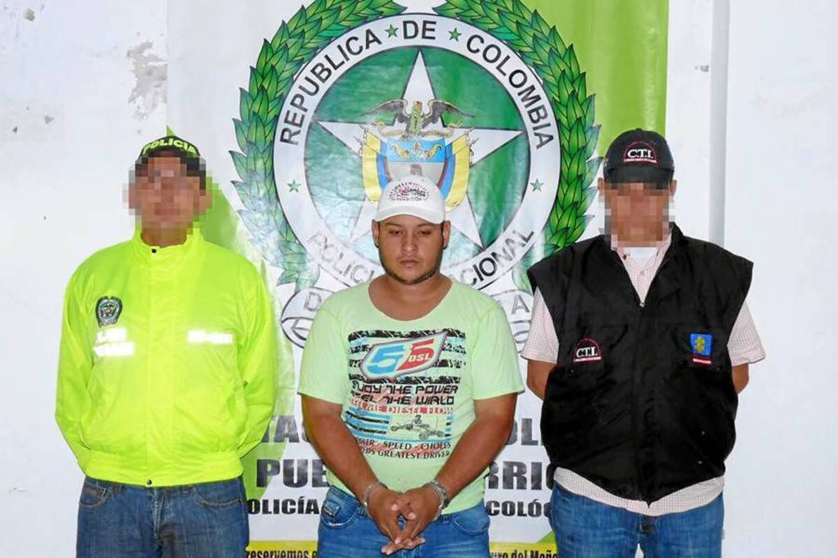 Alias ‘Care Pan’ fue asegurado por los presuntos delitos de concierto para delinquir agravado y porte ilegal de armas de fuego de uso civil y militar. (Foto: Suministrada/VANGUARDIA LIBERAL)