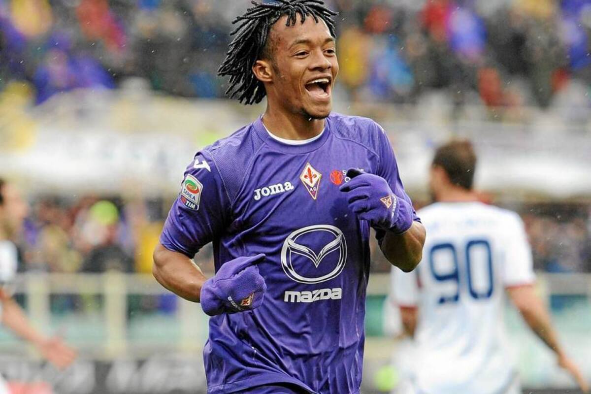 El colombiano Juan Guillermo Cuadrado anotó ayer en el triunfo de su equipo, Fiorentina, sobre Lazio por 3 – 2, siendo importante su aporte para la victoria del conjunto florentino. (Foto: EFE / VANGUARDIA LIBERAL)