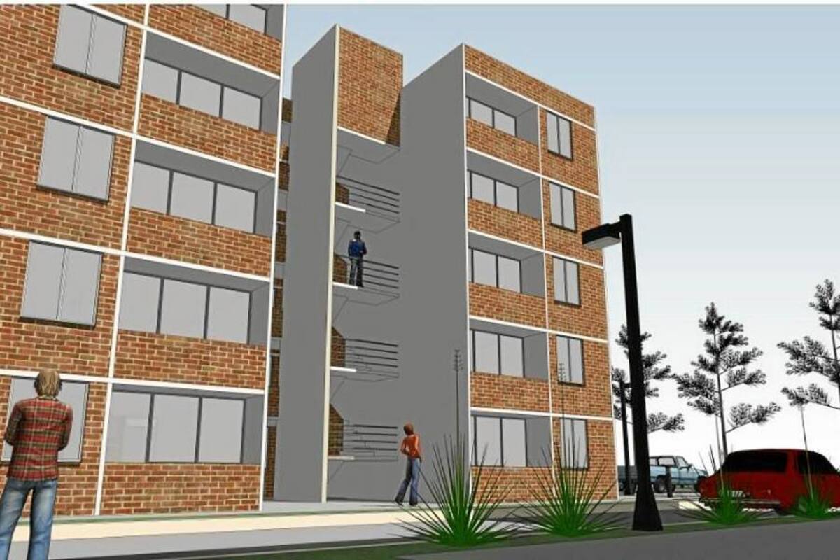 Así será la primera fase del conjunto residencial La Inmaculada, donde la Alcaldía y el Gobierno Nacional esperan entregar 810 viviendas gratis. (Foto: Suministrada/VANGUARDIA LIBERAL)