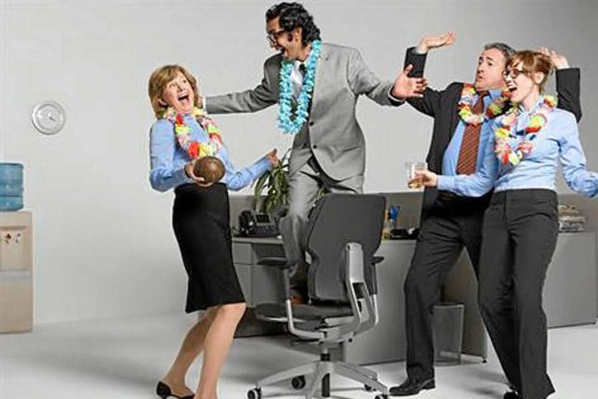 De farra con los compañeros de trabajo