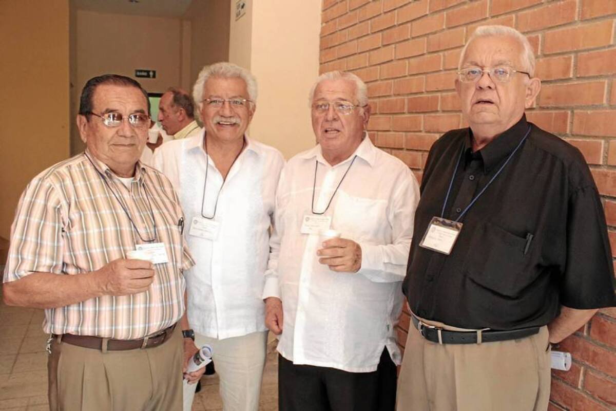 Rómulo Niño Lara, Pablo Emilio González, Álvaro Parra Ardila y Heriberto Parra. (Foto: Javier Gutiérrez/ VANGUARDIA LIBERAL)