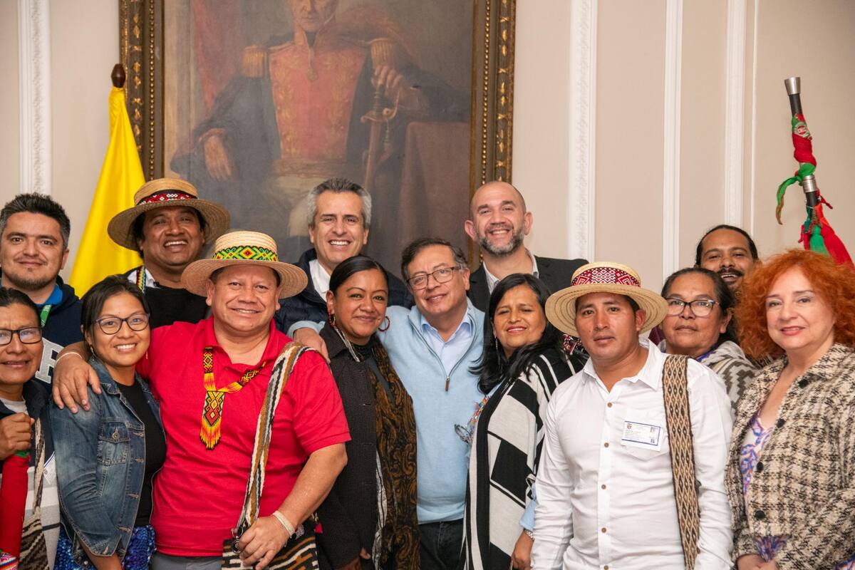 Petro se reunió con delegaciones de indígenas en la Casa de Nariño