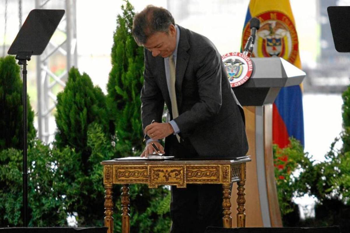 Con la firma del presidente Juan Manuel Santos, la ley de víctimas empezará a actuar a partir del primero de enero del próximo año. (Foto: Archivo/VANGUARDIA liberal)
