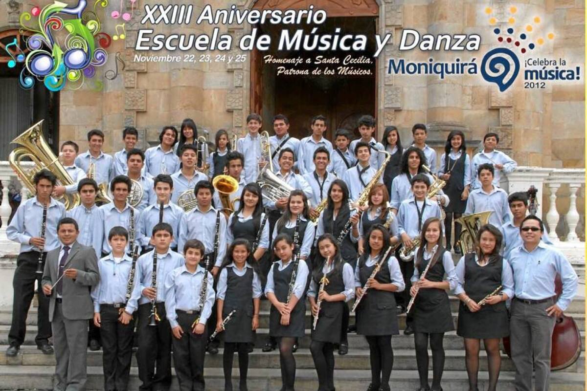 Afiche promocional de la celebración de los XXIII años de labores de la Escuela de Danza y Música de Moniquirá. (Foto: Suministrada. Prensa Alcaldía /VANGUARDIA LIBERAL)