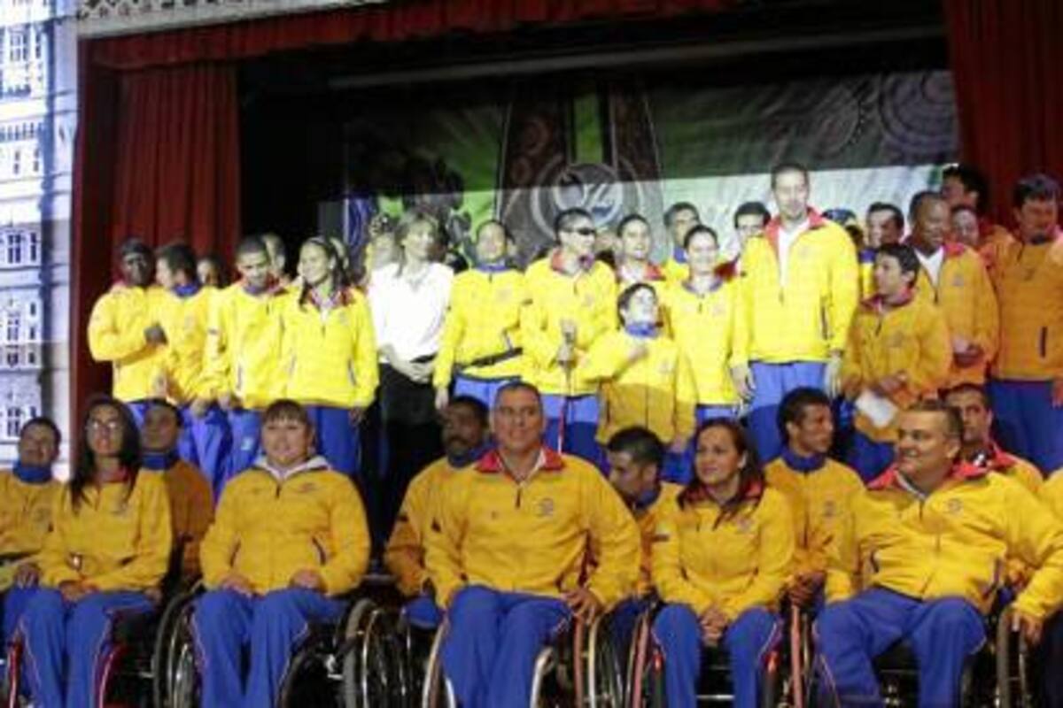 Delegación colombiana a los Juegos Paralímpicos de Londres 2012. (Foto: Colprensa / VANGUARDIA LIBERAL)
