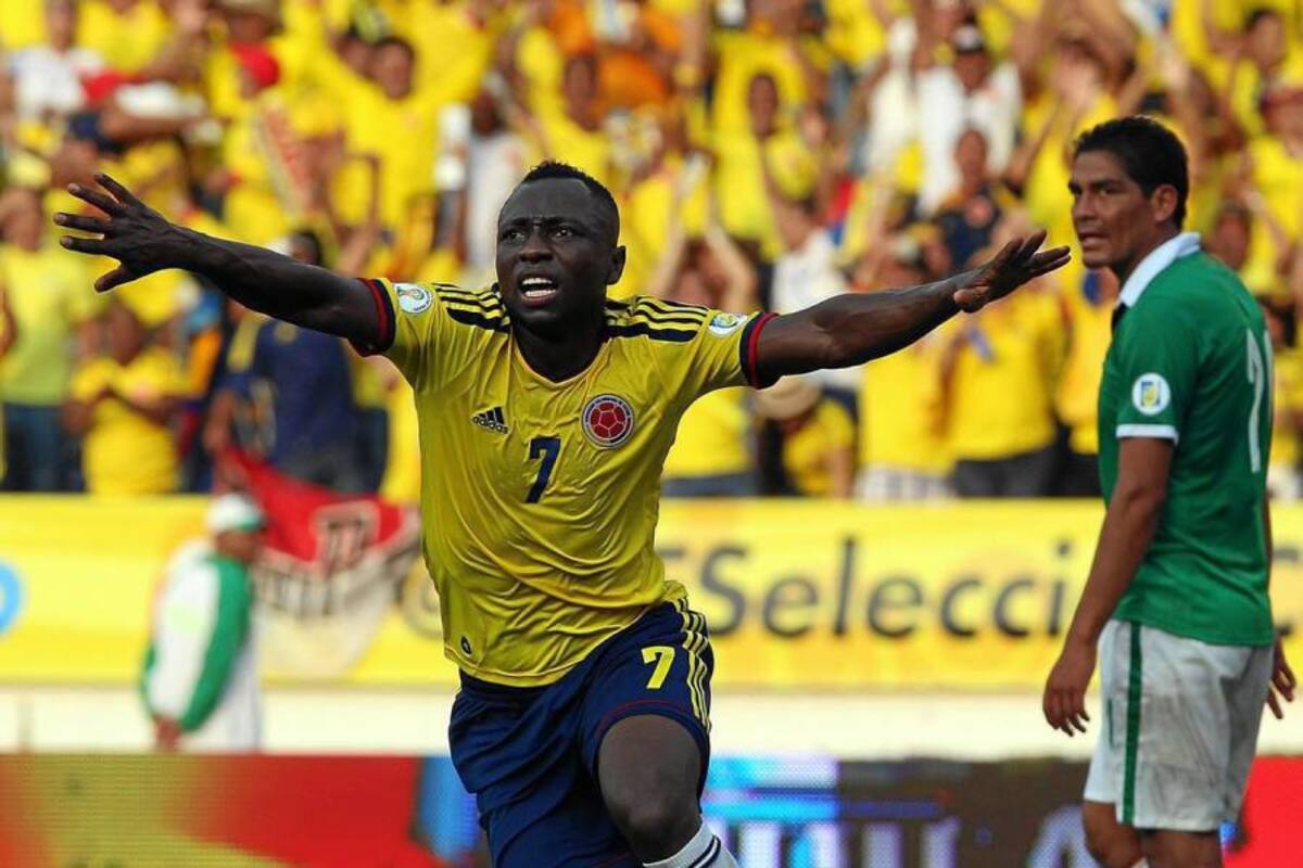 Pablo Armero anotó el quinto y definitivo gol de Colombia ante Bolivia. Fue su primer tanto con la selección de mayores. (Foto: EFE / VANGUARDIA LIBERAL)