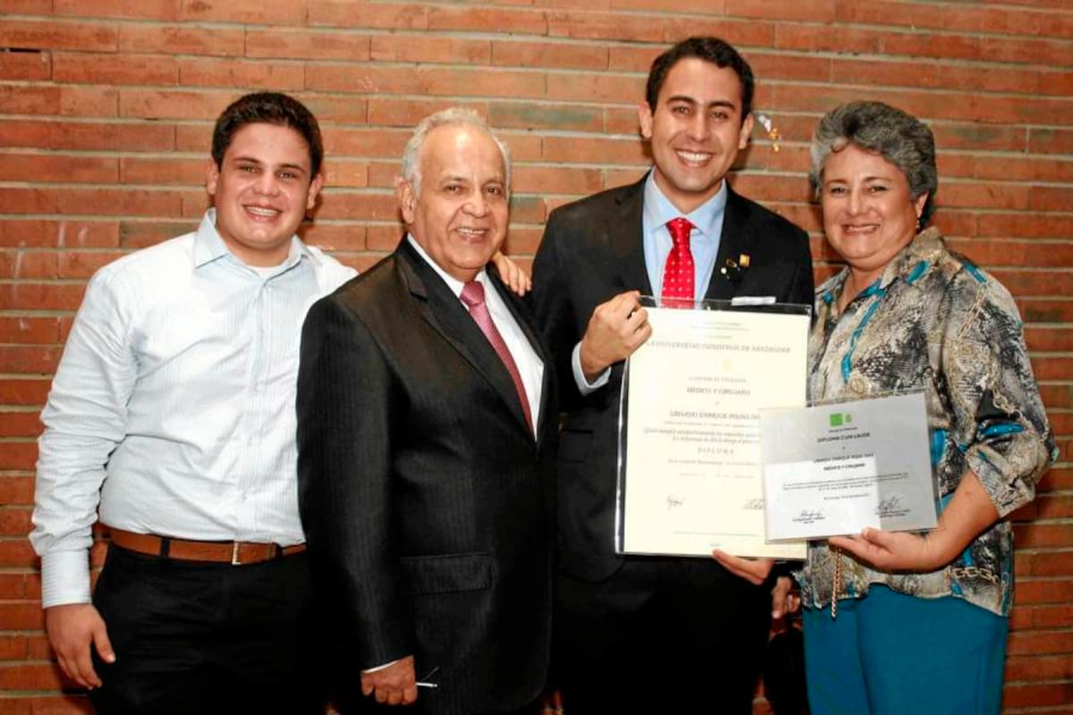 Ricardo Andrés Rojas Díaz, Dr. Libardo Rojas Beltrán, Dr. Libardo Enrique Rojas Díaz y Luz Ángela Díaz Vargas (Foto: Nelson Díaz / VANGUARDIA LIBERAL)