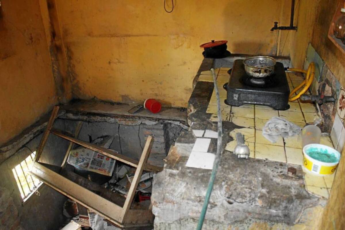 En el sitio únicamente había dos mesas por lo que se descarta que la superficie haya colapsado por exceso de peso. (Foto: Emmanuel Pérez Ortegón /VANGUARDIA LIBERAL )