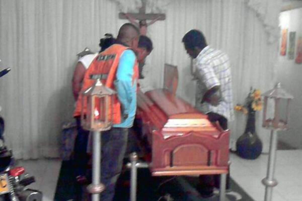 El hombre fue velado en horas de la noche en la Funeraria San Pablo Apóstol, en San Pablo, Sur de Bolívar. (Foto: Suministrada/VANGUARDIA LIBERAL)
