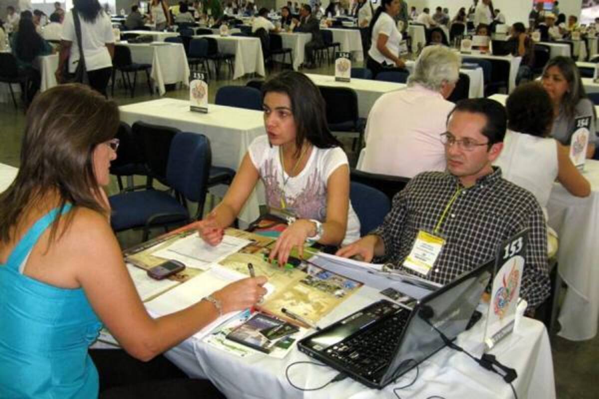 Aspecto de la rueda de negocios realizada en Pereira, en la cual se promocionó a Socorro como destino turístico.(Foto: Suministrada/VANGUARDIA LIBERAL )