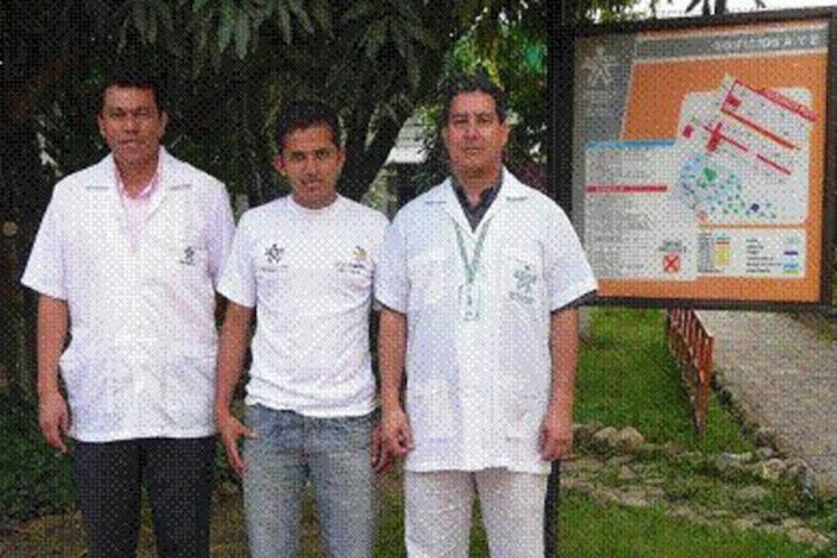 Los instructores Ricardo Correa Alarcón y Pedro Iván Pérez Gayón; y el aprendiz Edicson Garzón Rozo.(Foto: Sumnistrada/VANGUARDIA LIBERAL)