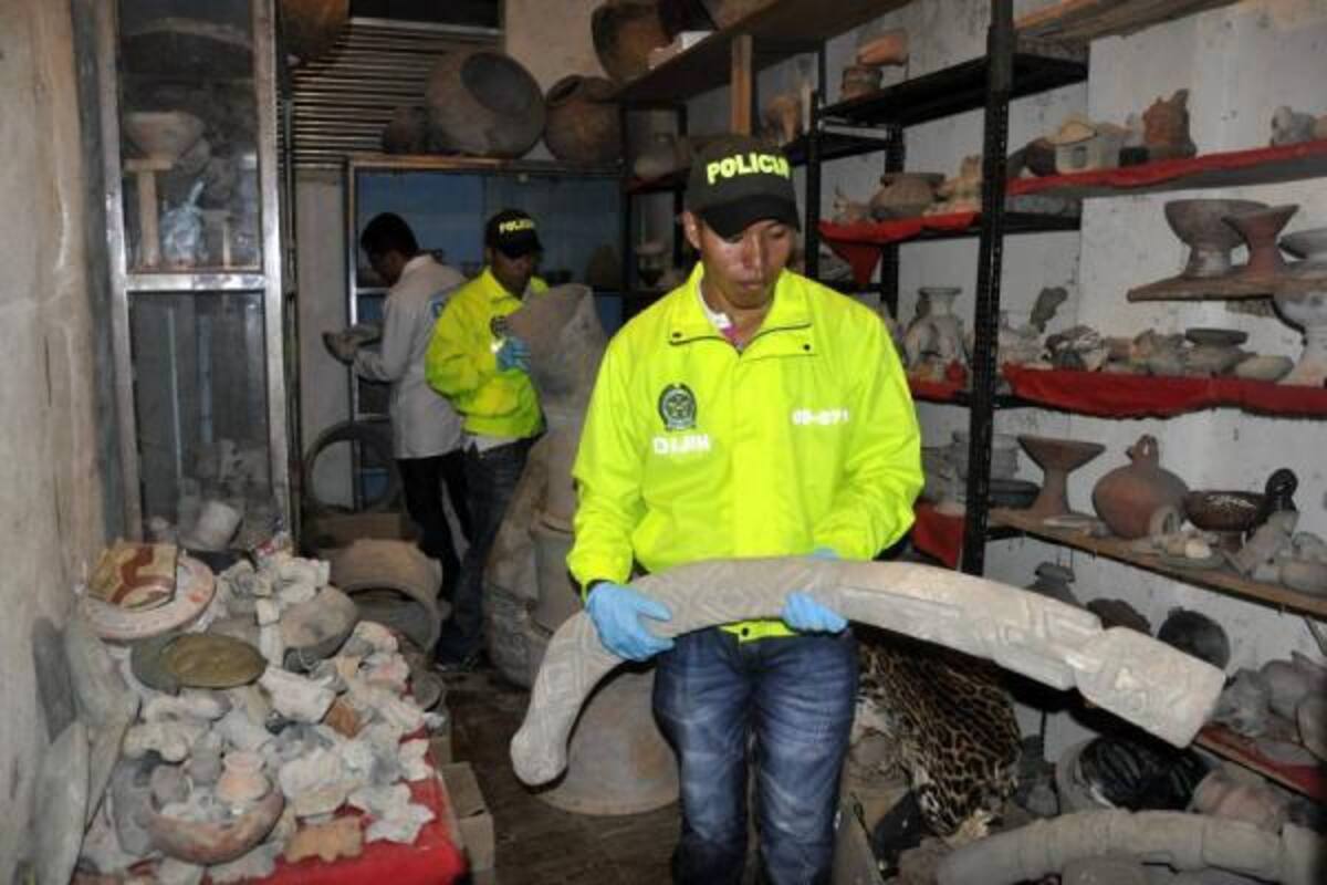 Las piezas arqueológicas recuperadas por la Policía serían vendidas a Europa mediante el mercado negro.(Foto: Archivo/VANGUARDIA LIBERAL)