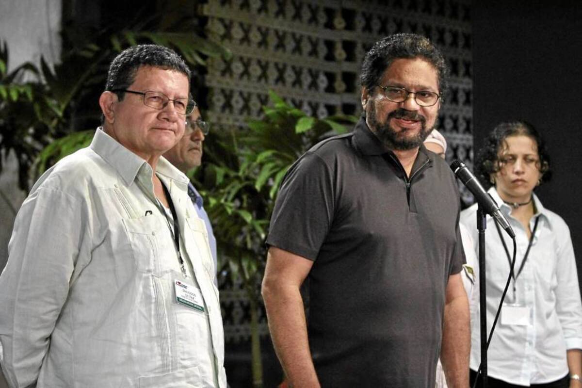 Alias ‘Iván Márquez’ (c), jefe negociador de las Farc. (Foto: Archivo/VANGUARDIA LIBERAL )