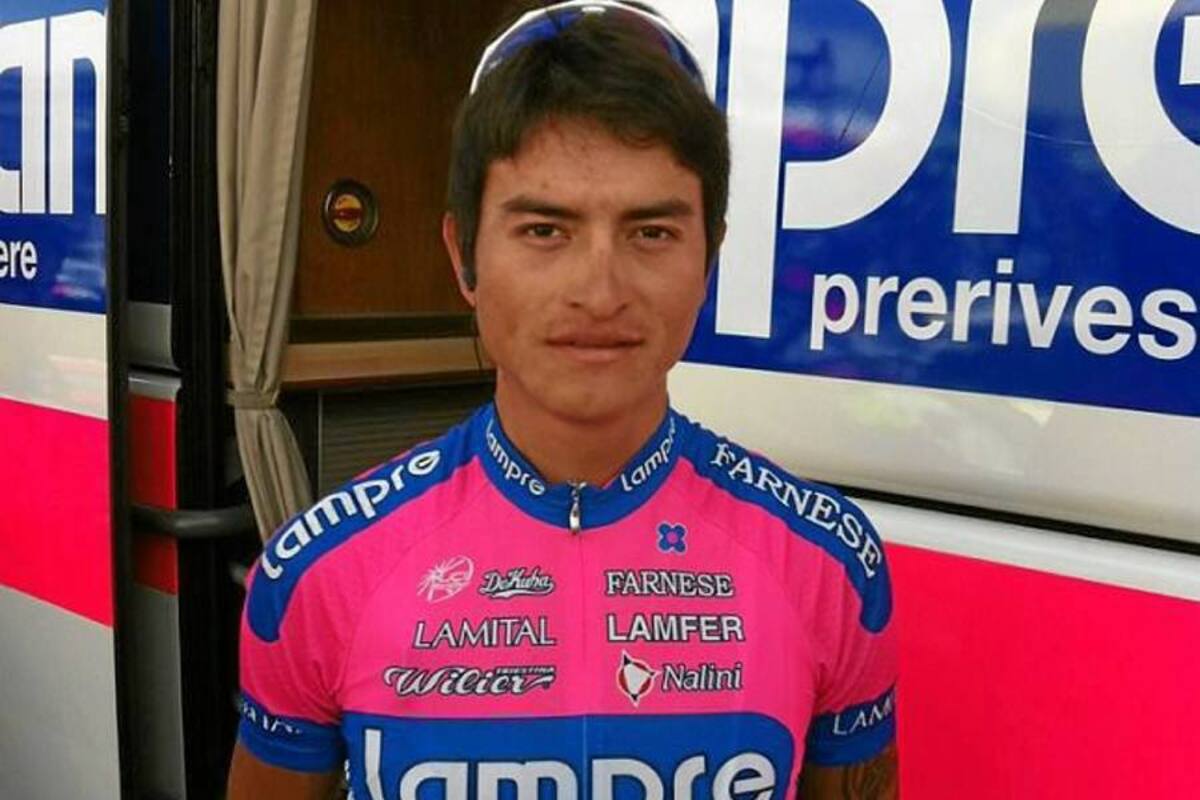 El portal del equipo Lampre confirmó el infortunado incidente que sufrió el pedalista colombiano Winner Anacona, quien se fracturó el maléolo del peroné del tobillo derecho y tuvo, además, una luxación del astrágalo, una articulación del talón. (Foto: Tomada de Lampre.com / VANGUARDIA LIBERAL)