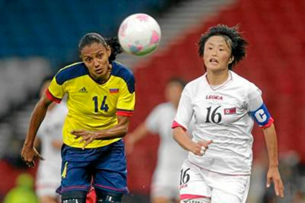 La Selección Colombia de Fútbol Femenino perdió 2-0 en su debut en los Juegos Olímpicos Londres-2012 ante Corea del Norte, en el estadio Hampden Park de Glasgow, en Escocia. (Foto: AFP /VANGUARDIA LIBERAL )