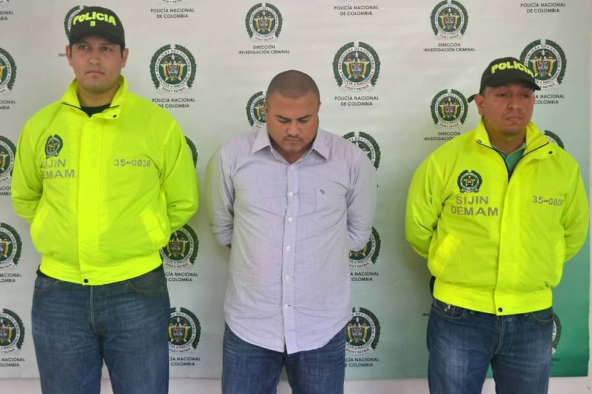 El capturado fue enviado a prisión, tras ser investigado por la Fiscalía por presuntamente ser jefe de la banda criminal de ‘Los Rastrojos’, en los departamentos de Santander, Norte de Santander, Tolima y parte del nordeste Antioqueño. (Foto: Suministrada/VANGUARDIA LIBERAL)