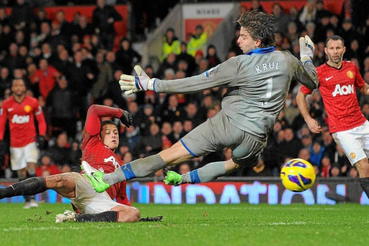 Javier ‘Chicharito’ Hernández no solo consiguió la anotación que le dio la victoria al Manchester United ante el Newcastle, sino que se convirtió en el primer mexicano que marca en el ‘Boxing Day’ en toda la historia de la Premier League inglesa. (Foto: AFP / VANGUARDIA LIBERAL )