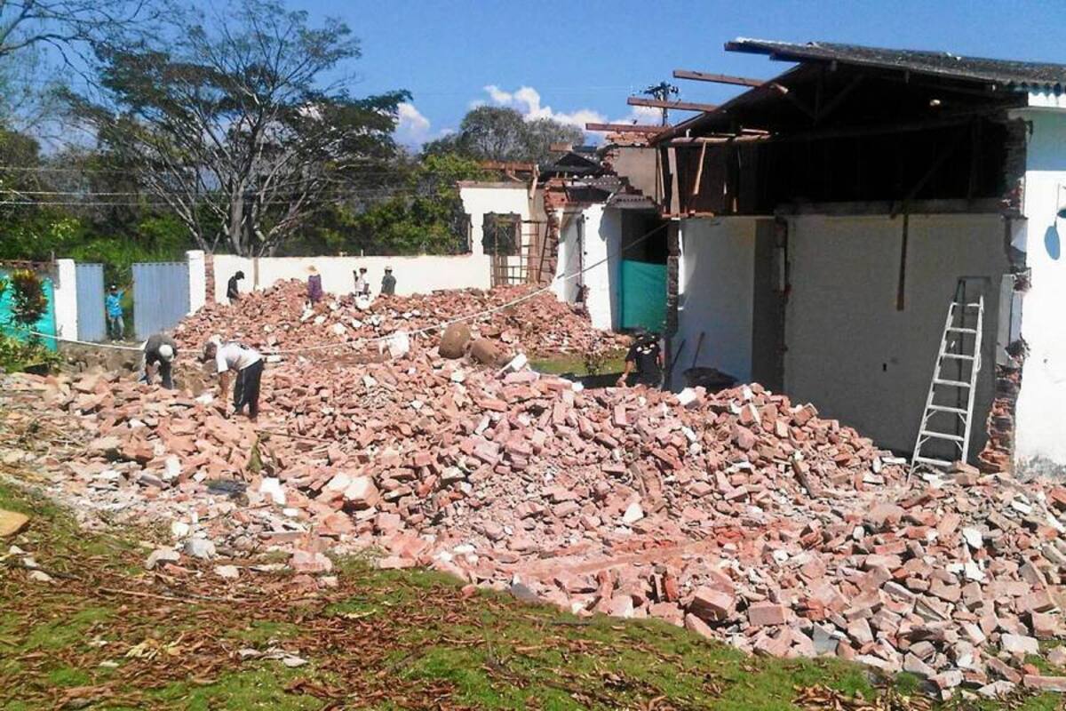 Aspectos de las obras de construcción del nuevo servicio de urgencias con que contará en el segundo semestre del año el Hospital del municipio de Galán. La institución tendrá áreas separadas con varias salas y consultorios separados. (Foto: Suministrada/VANGUARDIA LIBERAL)